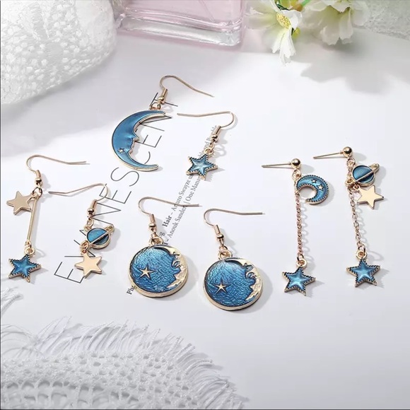 ✨ 2/$20 Celestial Goddess Moon Drop Earrings - Picture 7 of 9